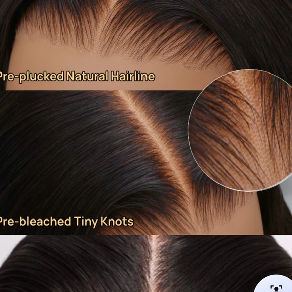 Sleek Black Human Hair Wig - Picture 2 of 6